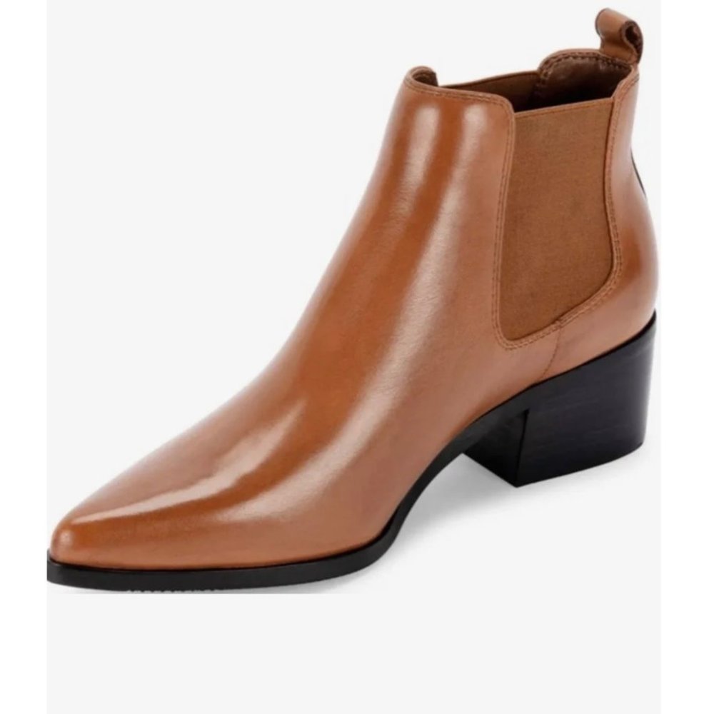 Blondo Emelia Waterproof Boot In Cognac Leather - Women | Color: Brown |Size: 10